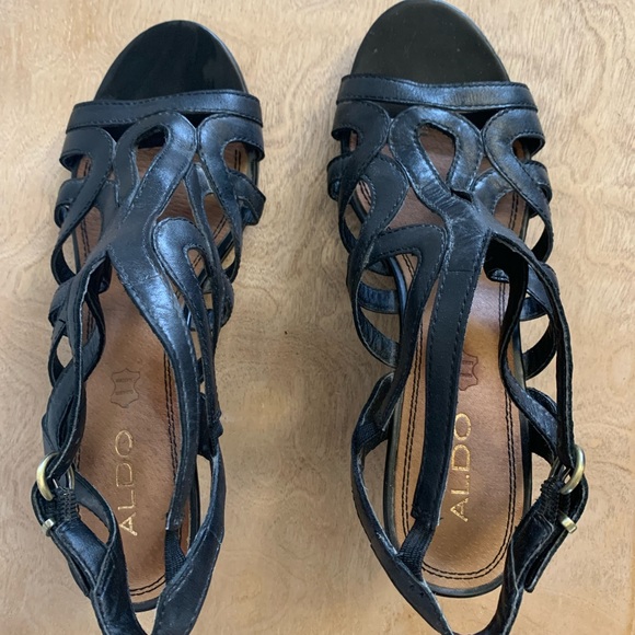 Aldo 2” Strappy Heel Leather  Size 8 - Picture 2 of 4